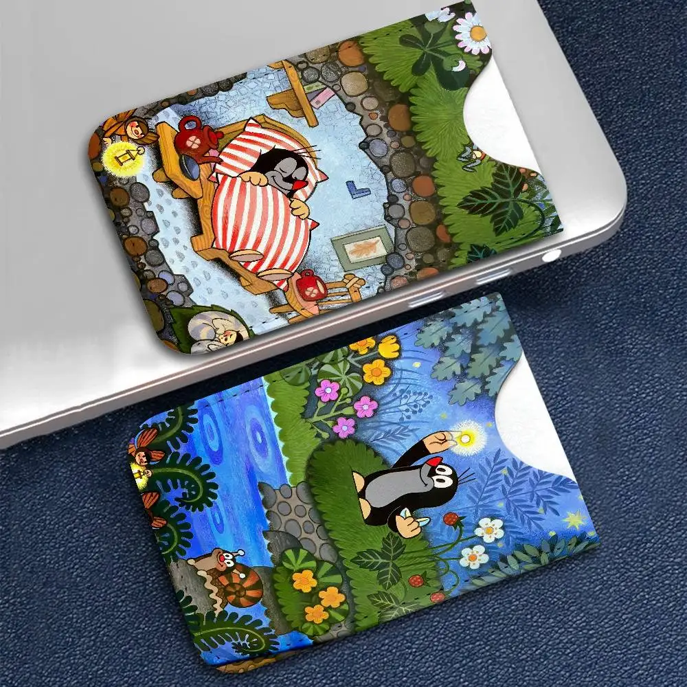 T-The-Little-Mole Vintage-Cartoon Card Protect Credit Bank Card Holder Case Slim Wallet Protector for Men Travel Shopping