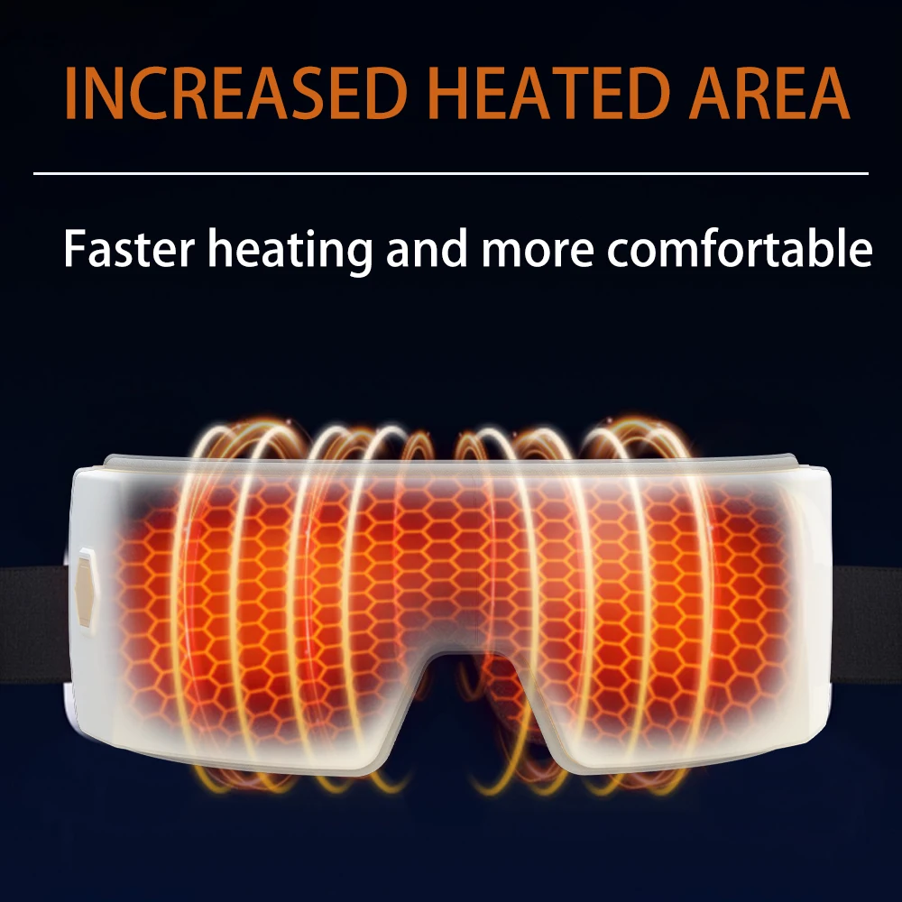 Smart Library 2025 New Design Smart Bluetooth 3D Sleep Mask Hot Compression Eye Massager With Music Air Pressure Heat Eye Massag