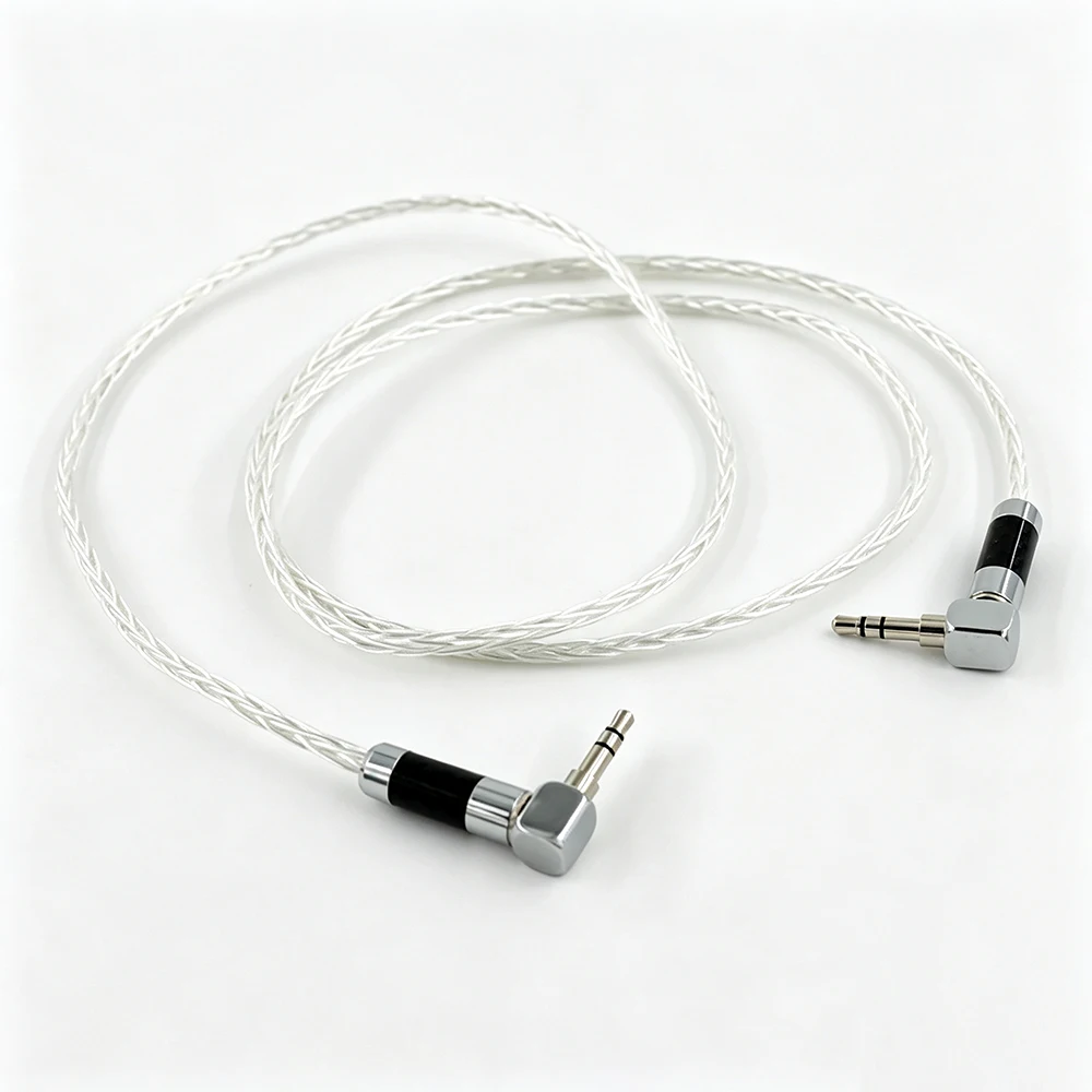 Single crystal copper plated sterling silver 3.5 pairs of recording cable fever AUX car mobile phone audio cable