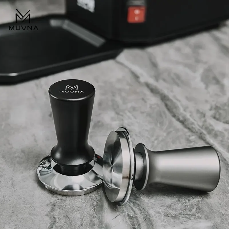 MUVNA Coffee Tamper 51/53.35/58.35MM Springs Espresso Tamper Stainless Steel Thread Base Home Barista Coffee Accessories
