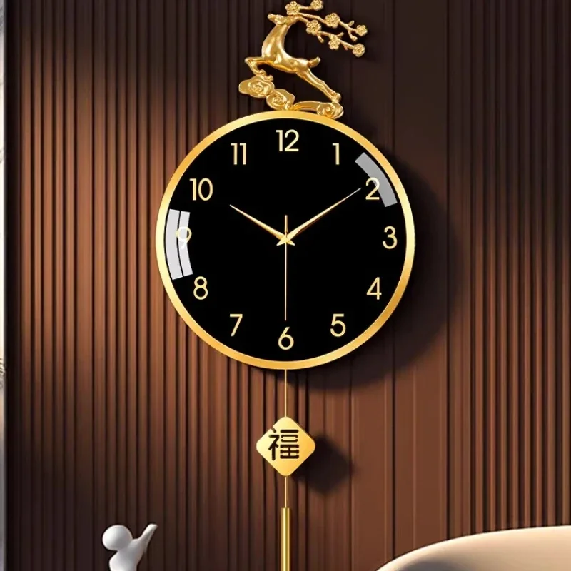 #Living Room Reloj De Pared Furniture Brass Modern Luxury Wall Clock Room Decoration Home Decor High-end Elegant Wall Clock