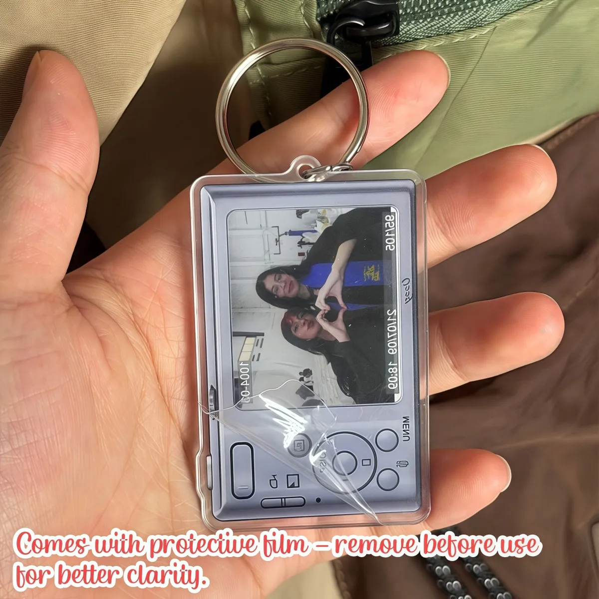 Custom CCD Photo Acrylic Keychain Personalized Retro Nostalgic Digital Camera Pendant Backpack Decor for Anime Kpop Friendship