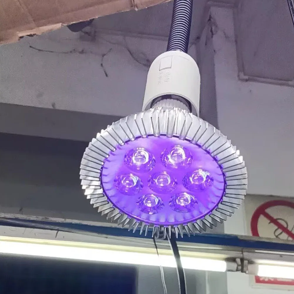 

E27 70 Вт УФ-колоидный 365 нм 395 нм 405 нм Печать Экспозиция банкнот Экран мобильного телефона Склеивание стекла Зеленое масло Лампа для отверждения смолы