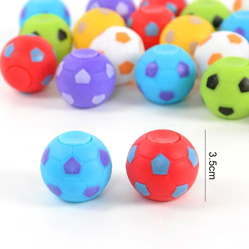 10Pcs Soccer Party Favors Rotatable Football Fidget Spinner Toys Ball Birthday Party Gift Bag Pinata Fillers Christmas Kids Gift