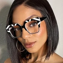 New Style Cat Eye Frame for Glasses Women Personality Bump Color Eyewear Anti-blue Clear Lens Non-prescription Eyeglasses