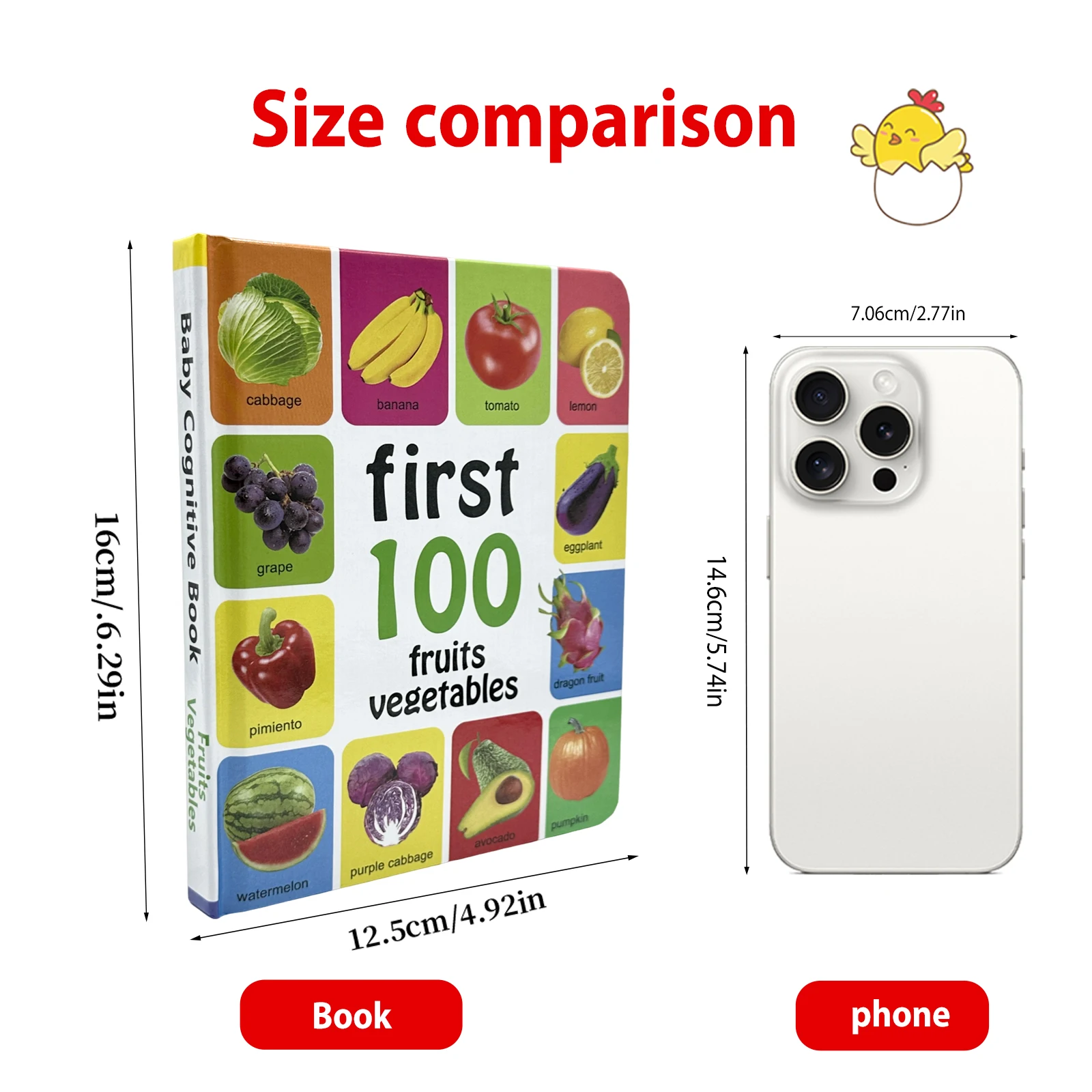 4Pcs/Set First 100 Baby Cognitive Board Books With Rounded Corners And Vivid Illustrations For Toddlers Preschool Early Learning