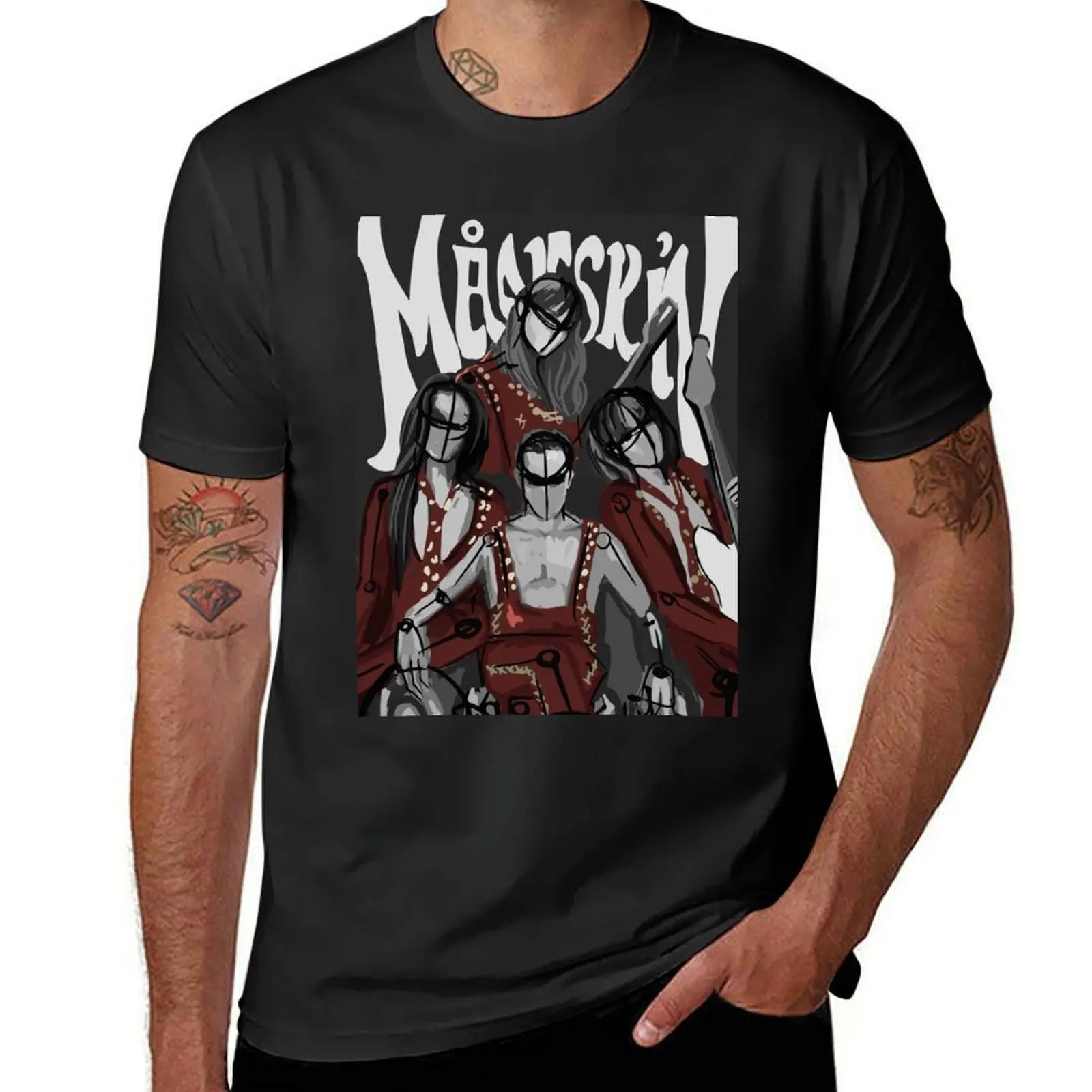 M?neskin glamour rock band Maneskin T-shirt customs vintage workout shirts for men