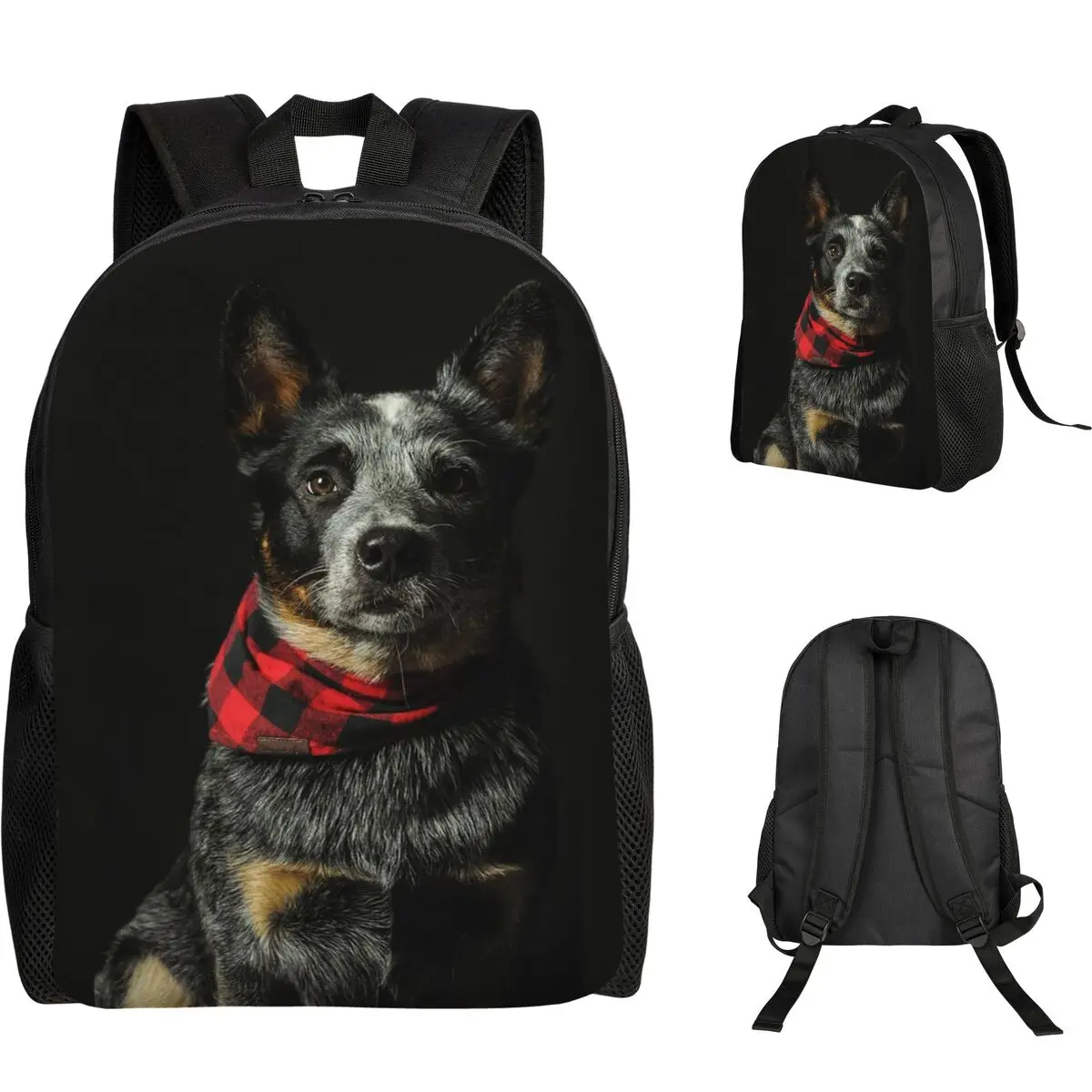 Australian Cattle Dog Backpack Student Boys Girls BookBag School Bag Computer Shoulder Bags
