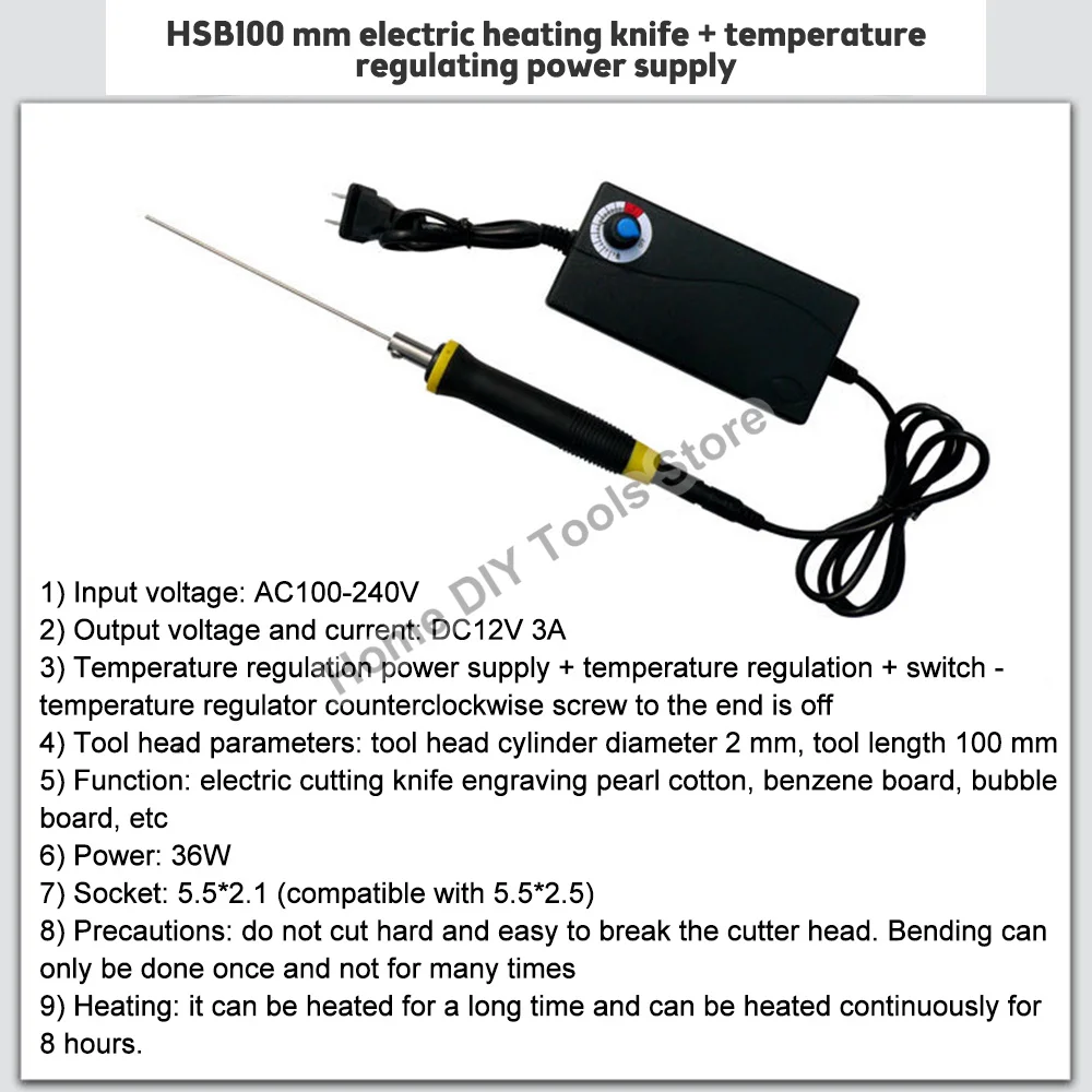 Power Supply For Foam Cutter Pen 15W AC100-240V Portable Electric Foam Cutter Tools Kit Polystyrene Cutting Machine