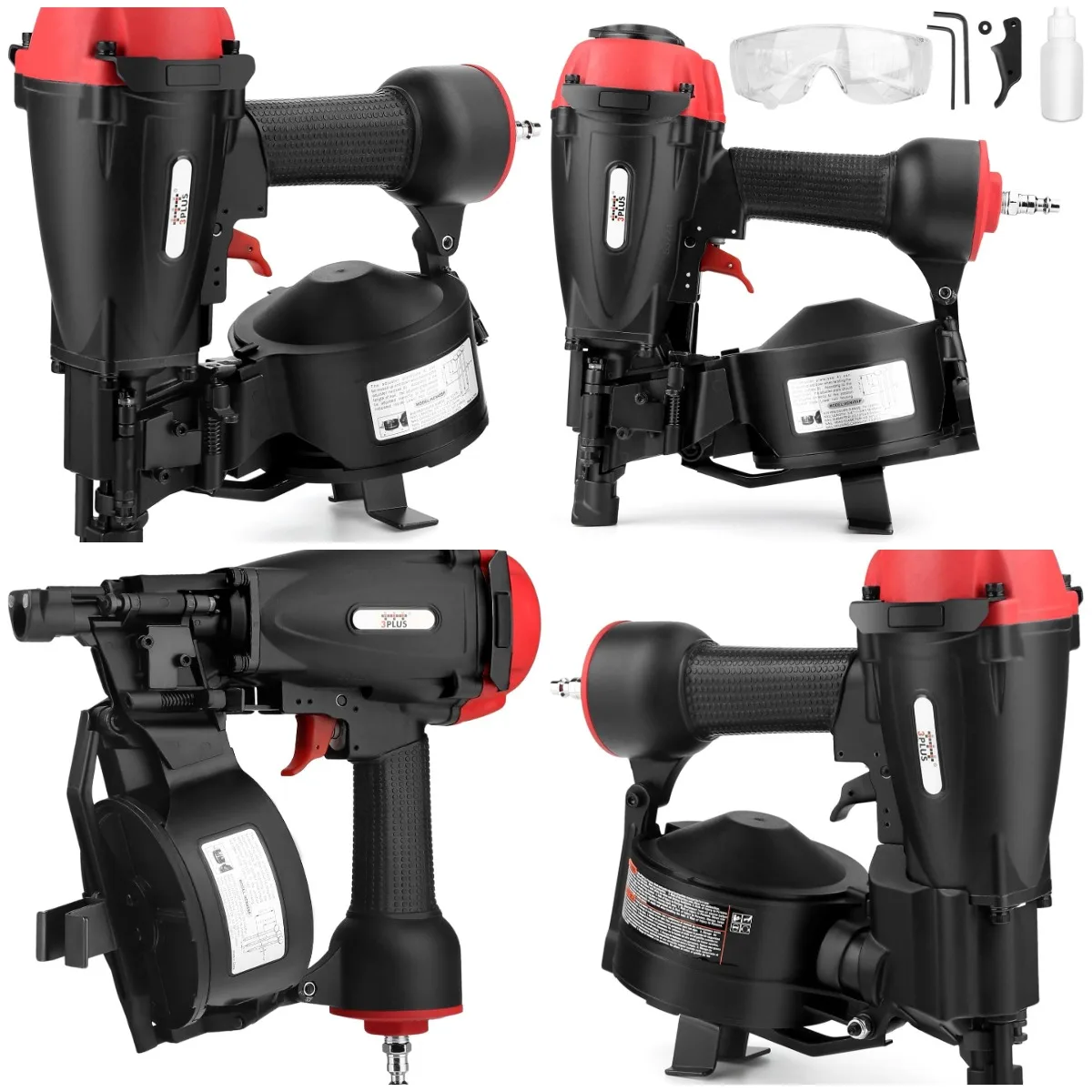 

HCN45SP 11 Gauge 15 Degree 3/4' to 1-3/4' Coil Roofing Nailer Pneumatic Roof Nail Gun