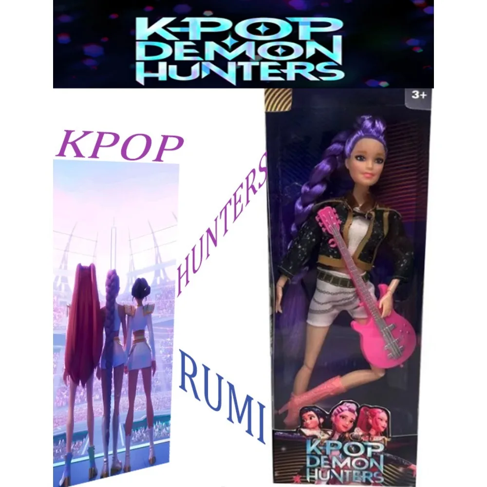Kpop Demon Hunters Action Figure Toy Model Derpys Tiger Rumi Mira Zoey Sussy With Colorful Lights For Fans Christmas Gifts