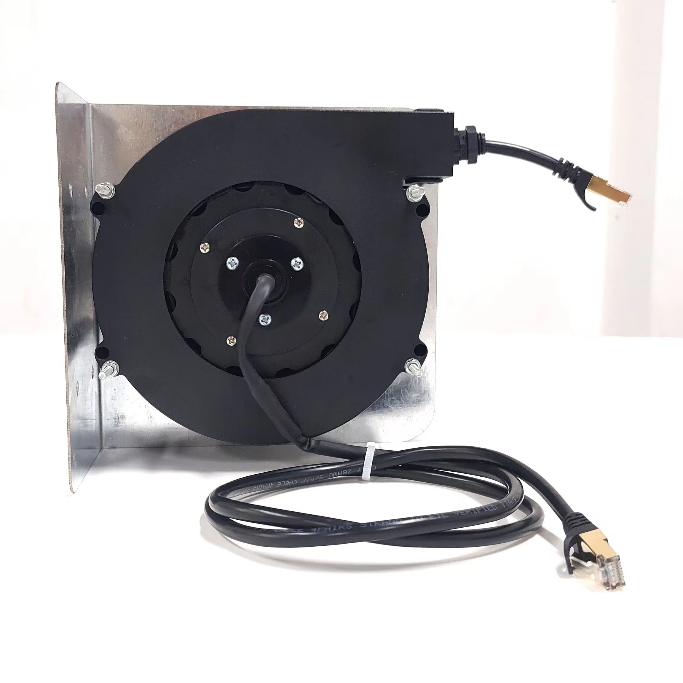 5m Cat6 Cat7 RJ45 Retractable Ethernet Cable Reel slip  Spring Loaded Auto Rewind Cable Reel Wall Mount Rack for Network