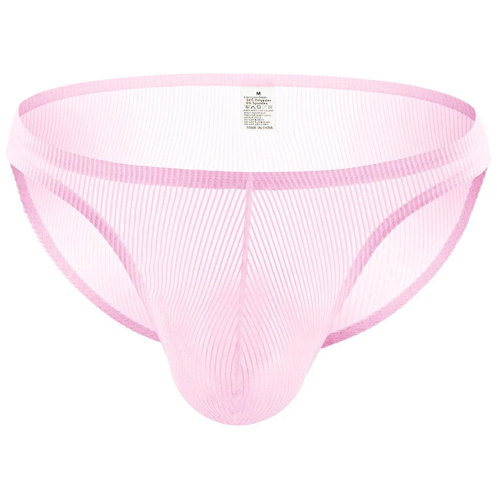 Men Sexy Briefs Triangle Pants Ultra-thin Underwear Pouch Briefs Quick Drying Panties Elastic Underpants