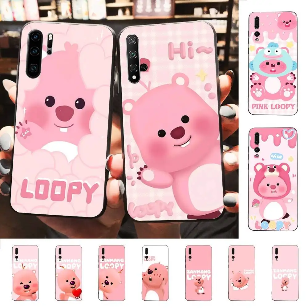Cartoon L-Loopy Pink Phone Case For Huawei P 8 9 10 20 30 40 50 Pro Lite Psmart Honor 10 Lite 70 Mate 20lite