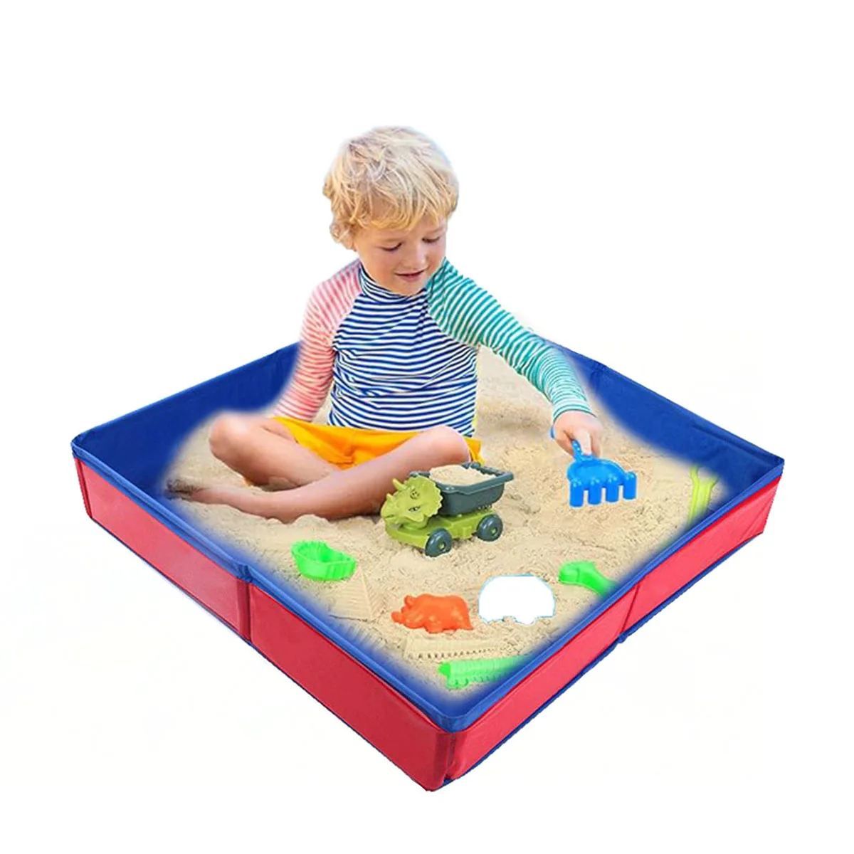 

Sand Table for Children, Kids Summer Activity Sensory Game Outdoor Beach Backyard Sandbox Toys, Birthday Toys Gift for Boys Girl