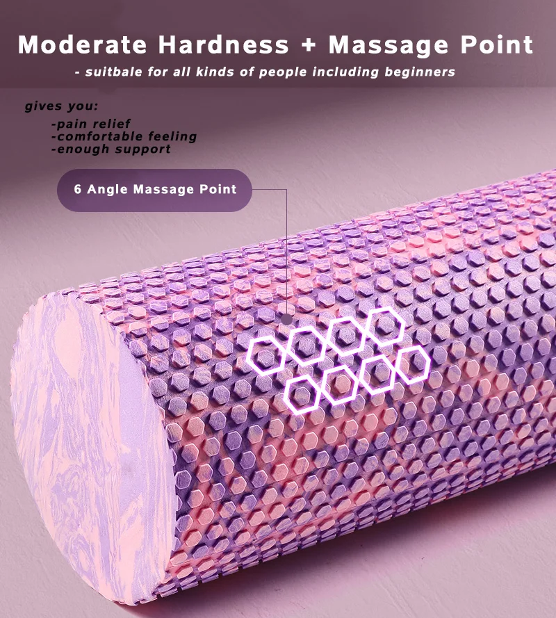 Foam Roller EVA Yoga Roller 30/45/60/90cm Fantastic Multiple Colors Massage Point Roller Fitness Gym Relaxing Muscle