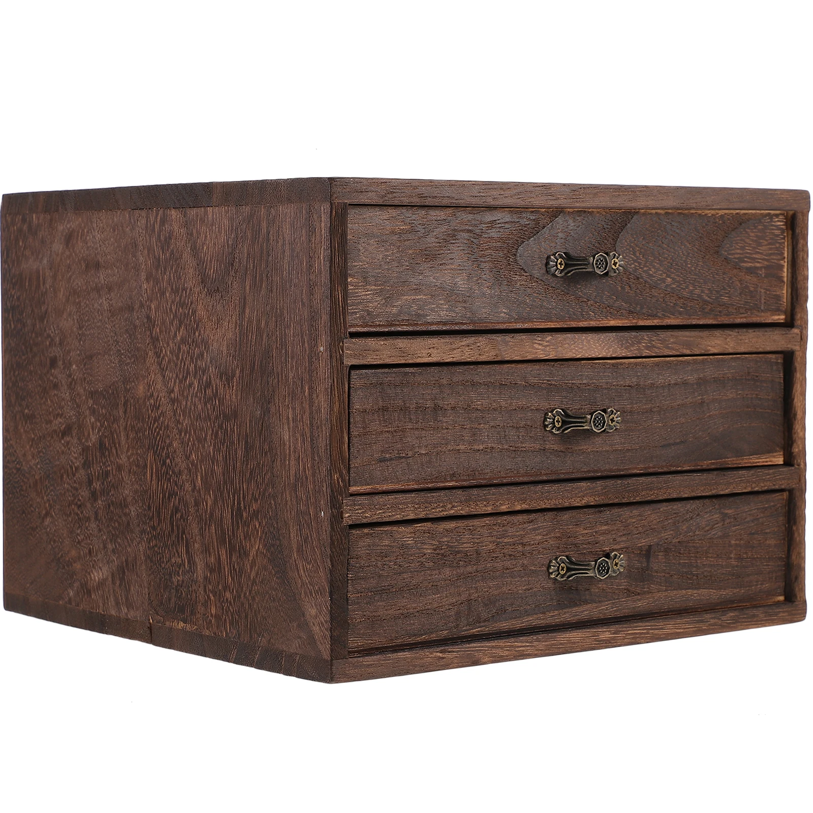 

1pc Solid Wood Desktop Storage Drawer 24x23x17cm Practical Jewelry Organizer Reusable Material Safe Wood Small Size