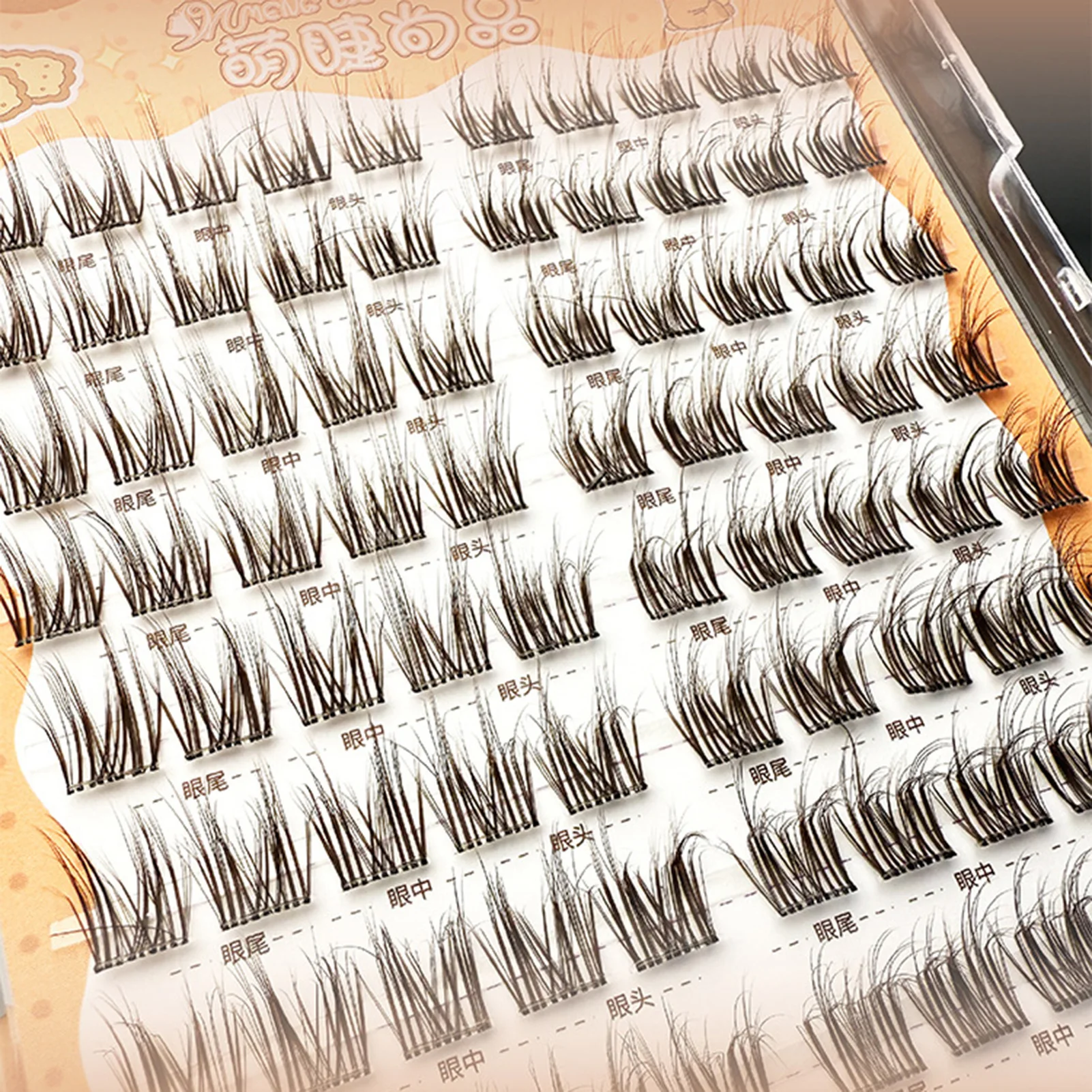 12-13mm Ciglia Finte Individuali Cluster di Ciglia Manga Soffici Morbide Naturali Anime Ciglia Estensione Forniture Strumento di Trucco di Bellezza