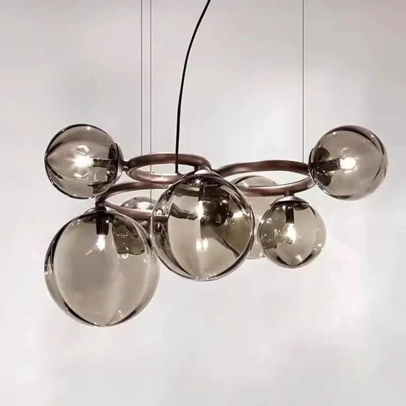 

Nordic living room lamp, modern magic bean glass ball master bedroom dining room designer chandelier