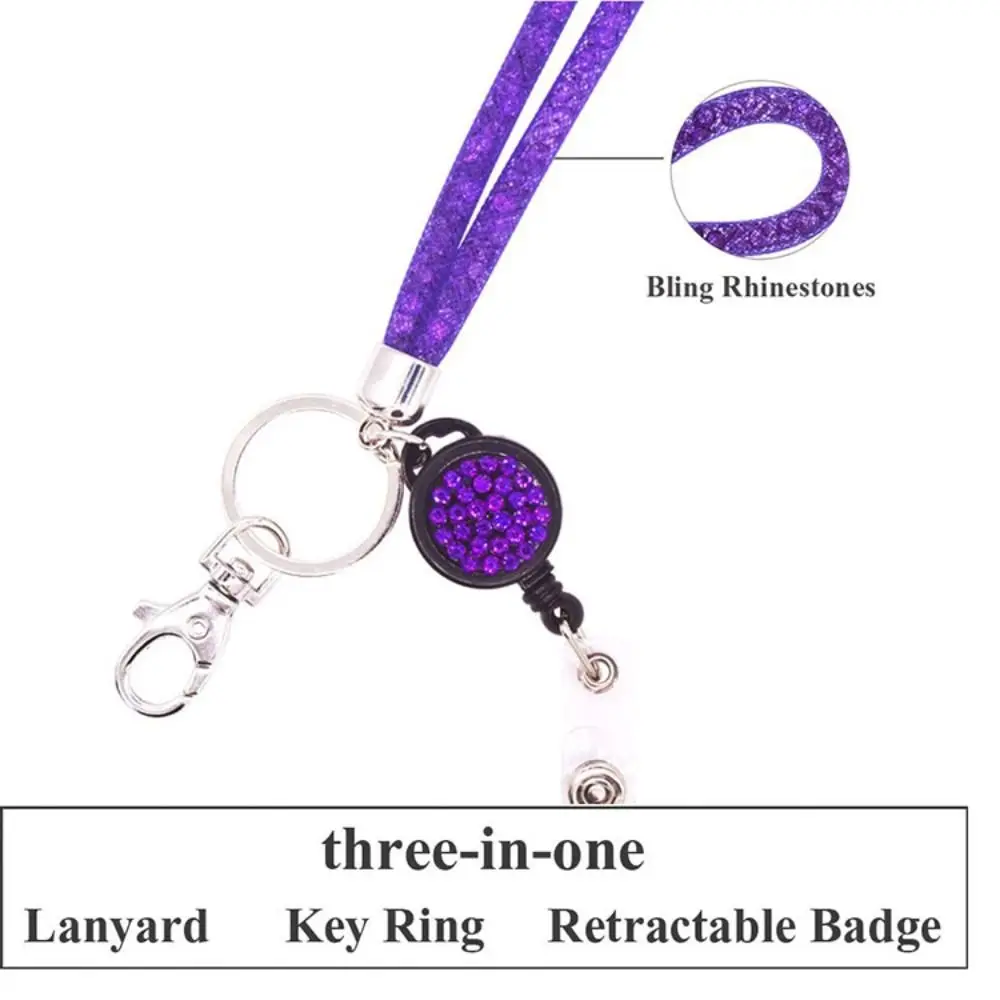 Women Girl Id Card Id Holde For Keys Phone Strap Retractable Lanyard Keyring Lanyard