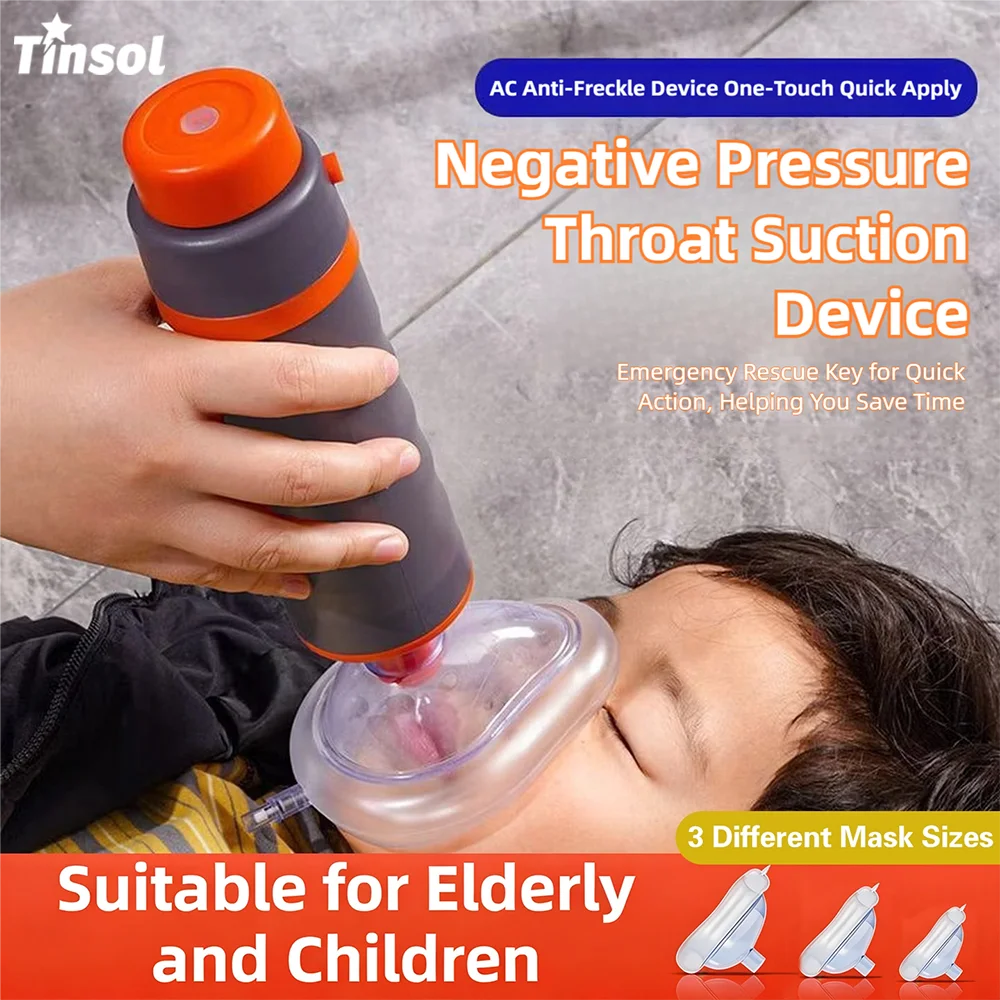 

Устройство для спасения от удушья TINSOL Heimlich, оборудование для оказания первой помощи на открытом воздухе, маска с отрицательным давлением, портативное устройство для экстренной помощи при удушье.