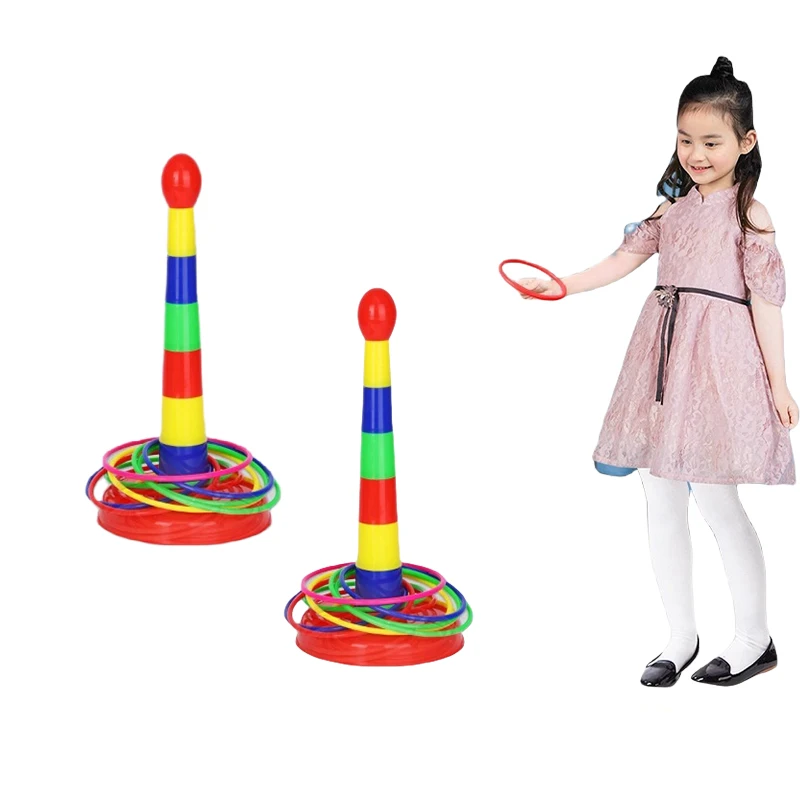 

Exercise Children's Outdoor Sensory Toys Parent-child Interactive Creative Stacking Cup Throwing Ring Party Entertainment Games