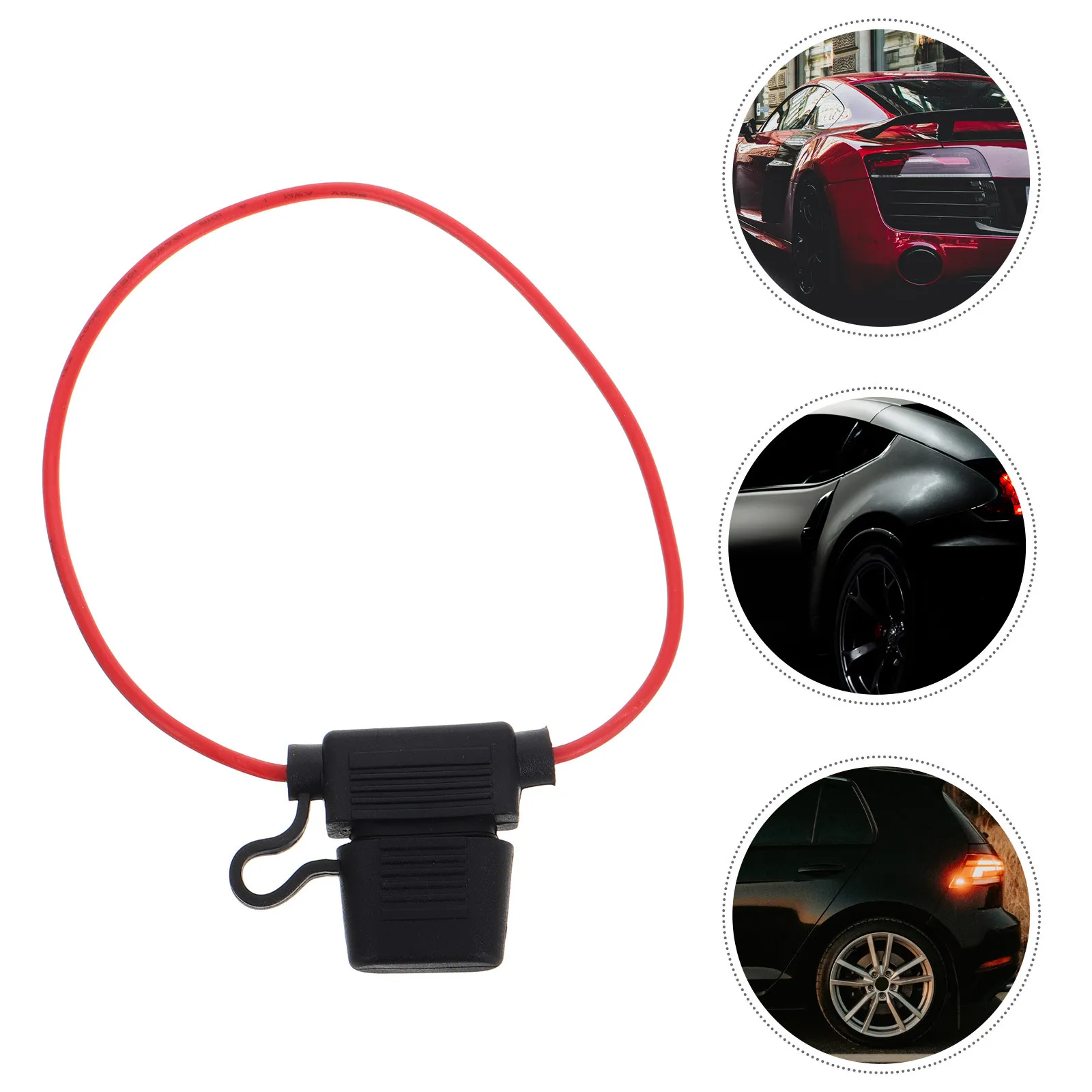 

6Pcs Waterproof Fuse Holder Kit Automotive Inline Blade Fuse Bracket Circuit Protection Car Gauge Wire Holder Block