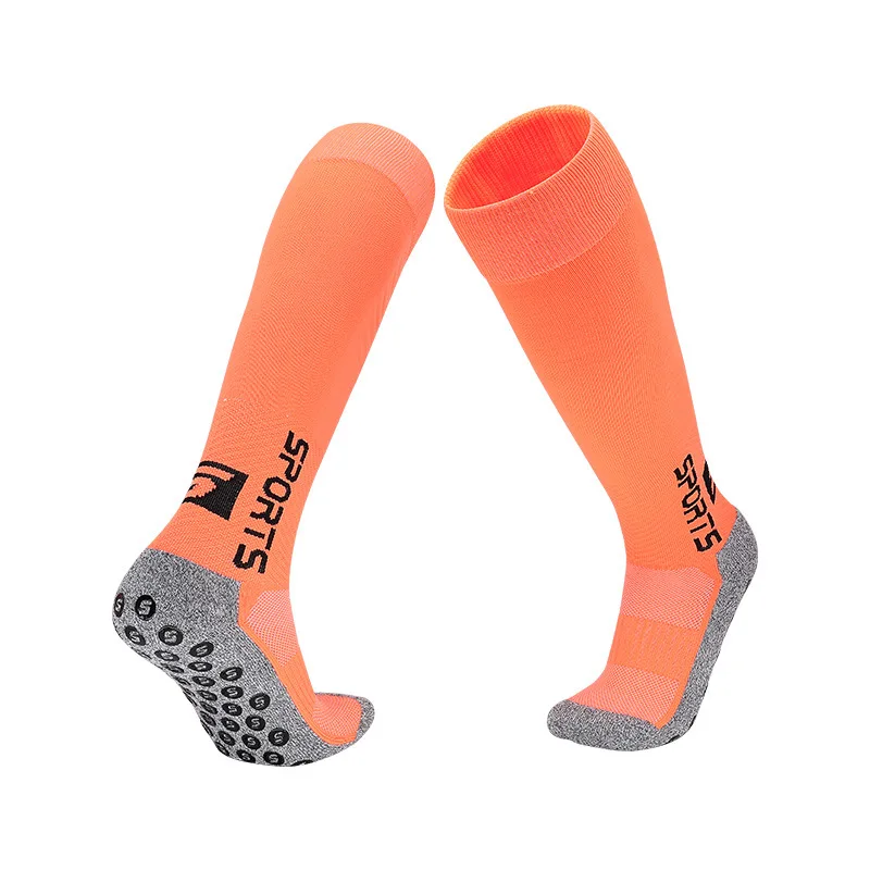 Non Slip Long -Tube Football Socks Adults Kids Style Anti Slip Soccer Cycling Running Antibacterial Deodorant Sports Grip Sock