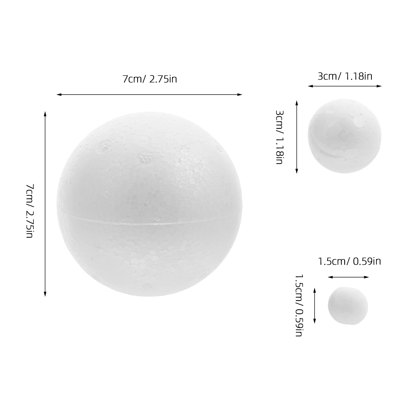 175 قطعة من كرات الإسفنج الحرفية المستديرة، لوازم فنية للعطلات متعددة الاستخدامات، زينة عيد الميلاد، لوحة للأطفال، مشاريع مدرسية منزلية ذاتية الصنع #3