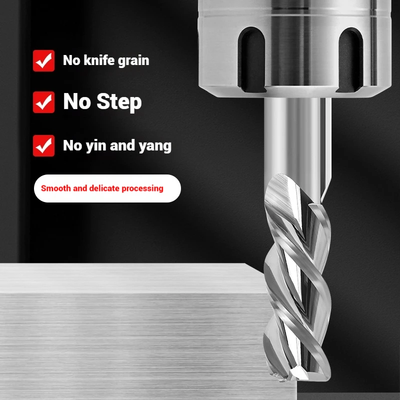 Fresa per raggio angolare R Bullnose CNC Lavorazione dell'acciaio al tungsteno Strumento per router di metalli 3 flauti R0.5 R1 R2 R3 Taglierina in metallo duro per alluminio