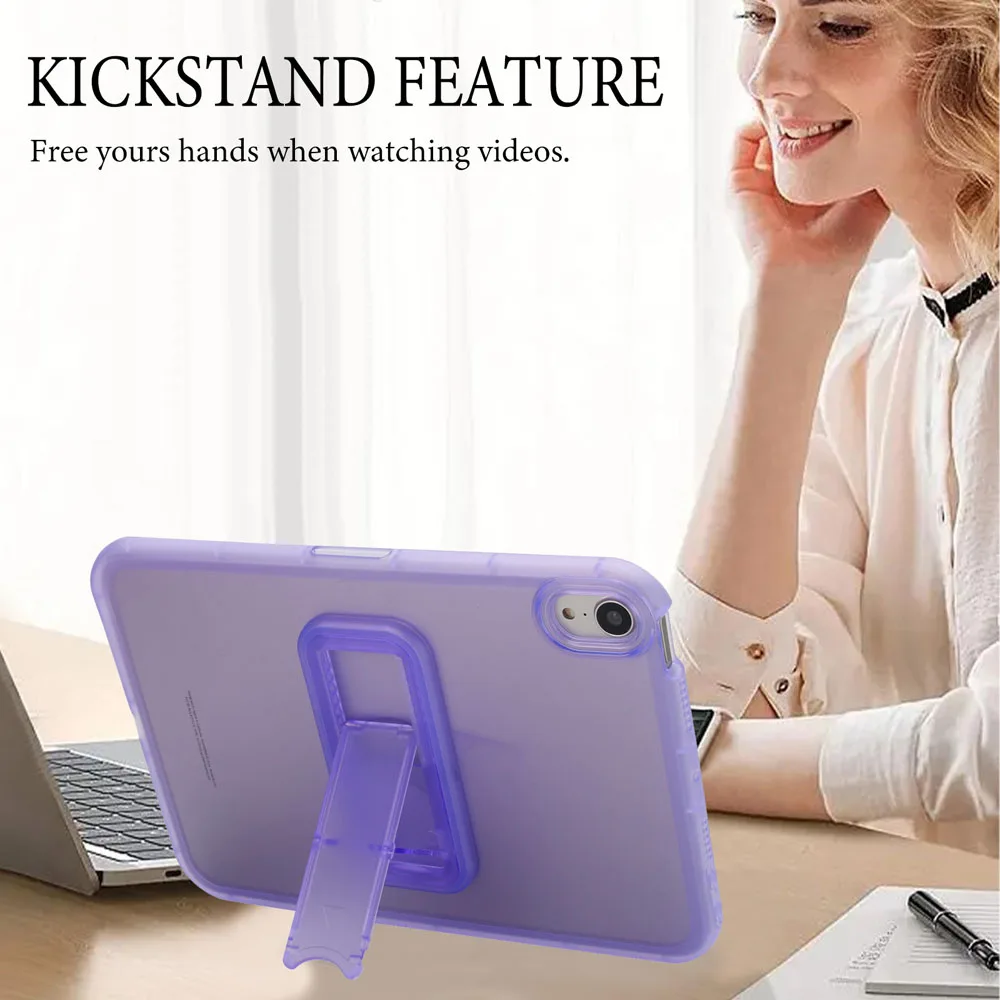 Transparency Stand Case for iPad Mini 7 6 8.3inch TPU Back Cover Shockproof Protective Shell for iPad Mini 5 4 7.9