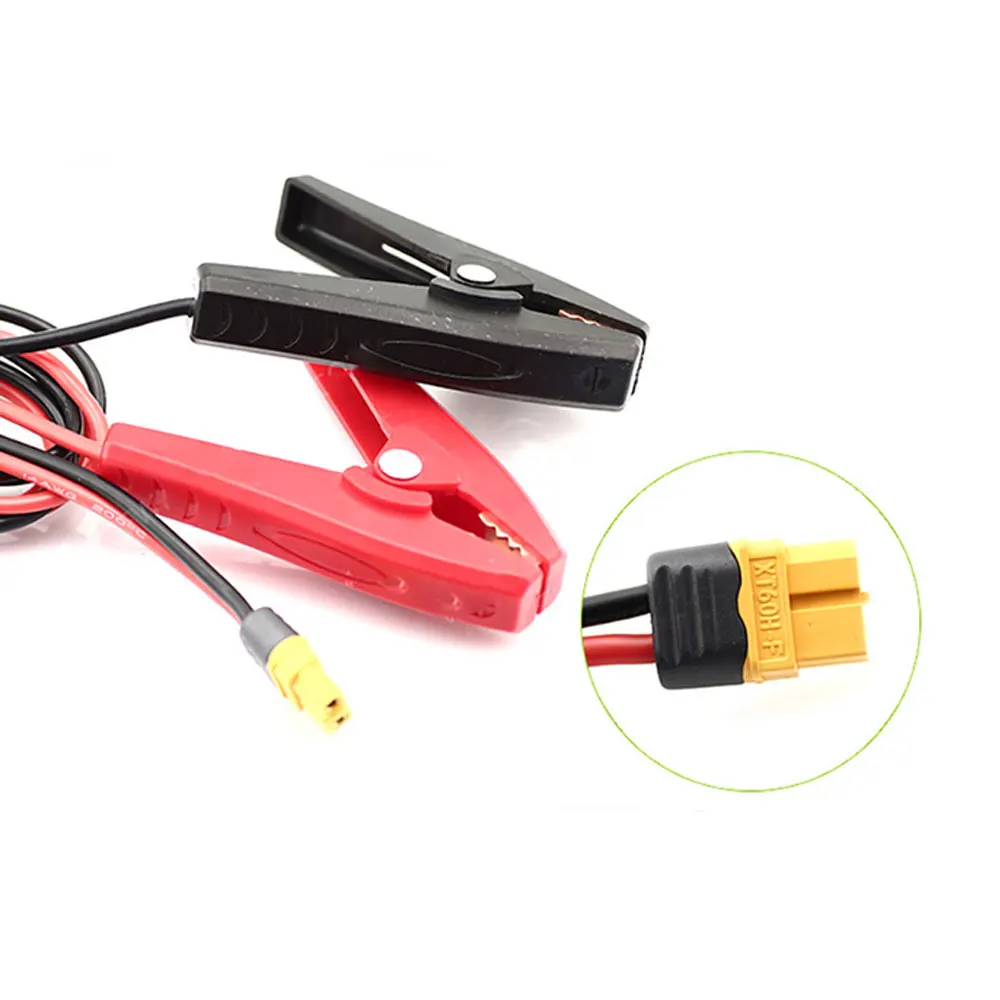 RC Lipo Battery Charger Cable 14AWG Alligator Clip to XT60 T Plug Female Connector for ISDT Q6 SkyRC Charger Field Charging Wire