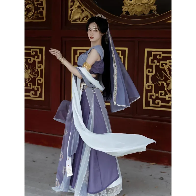 Exotic style Dunhuang Feitian improved Hanfu female western style Han element suit