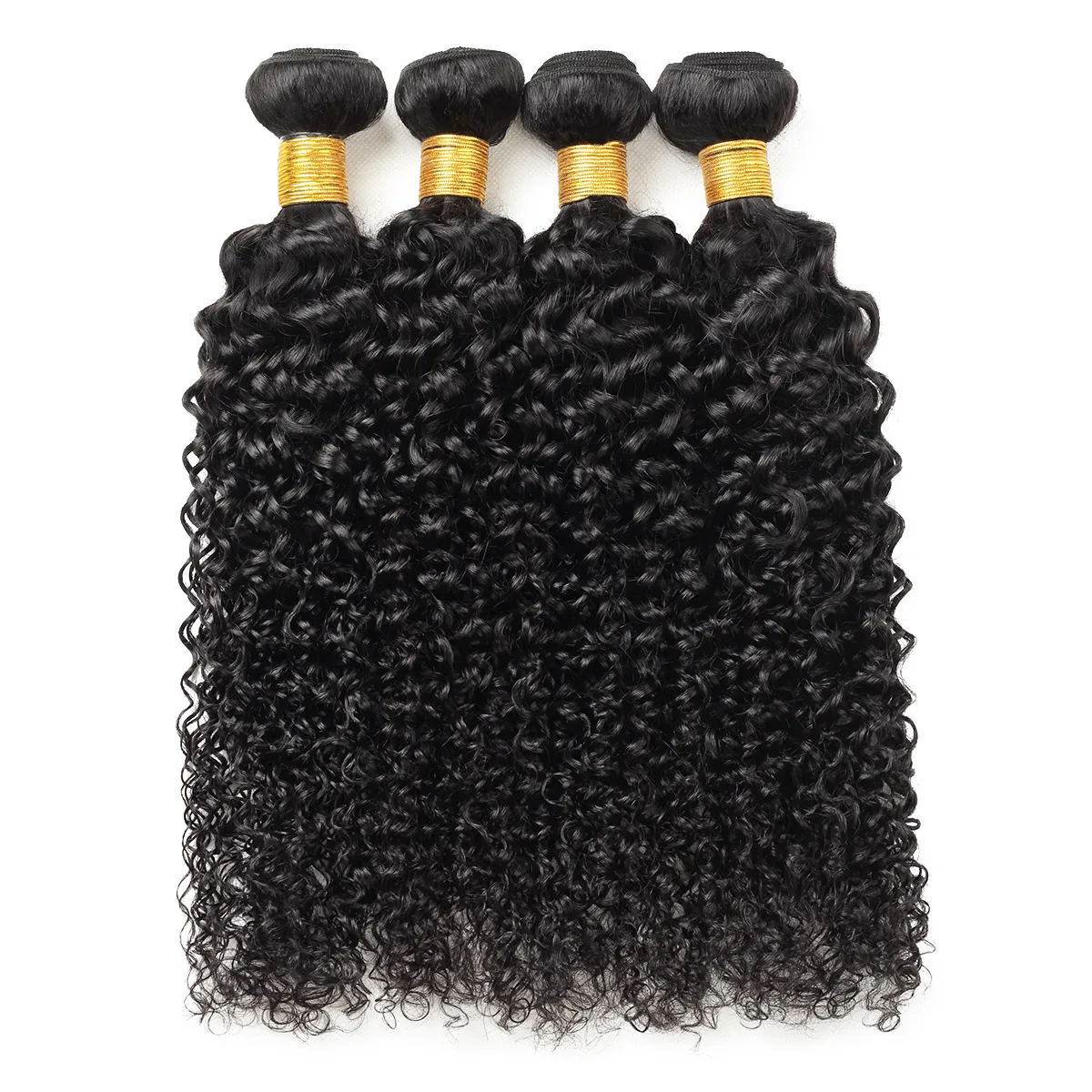 Extensiones de cabello humano rizado Afro birmano, 1/3/4 mechones, extensiones de cabello crudo superior, onda de agua profunda virgen sin procesar