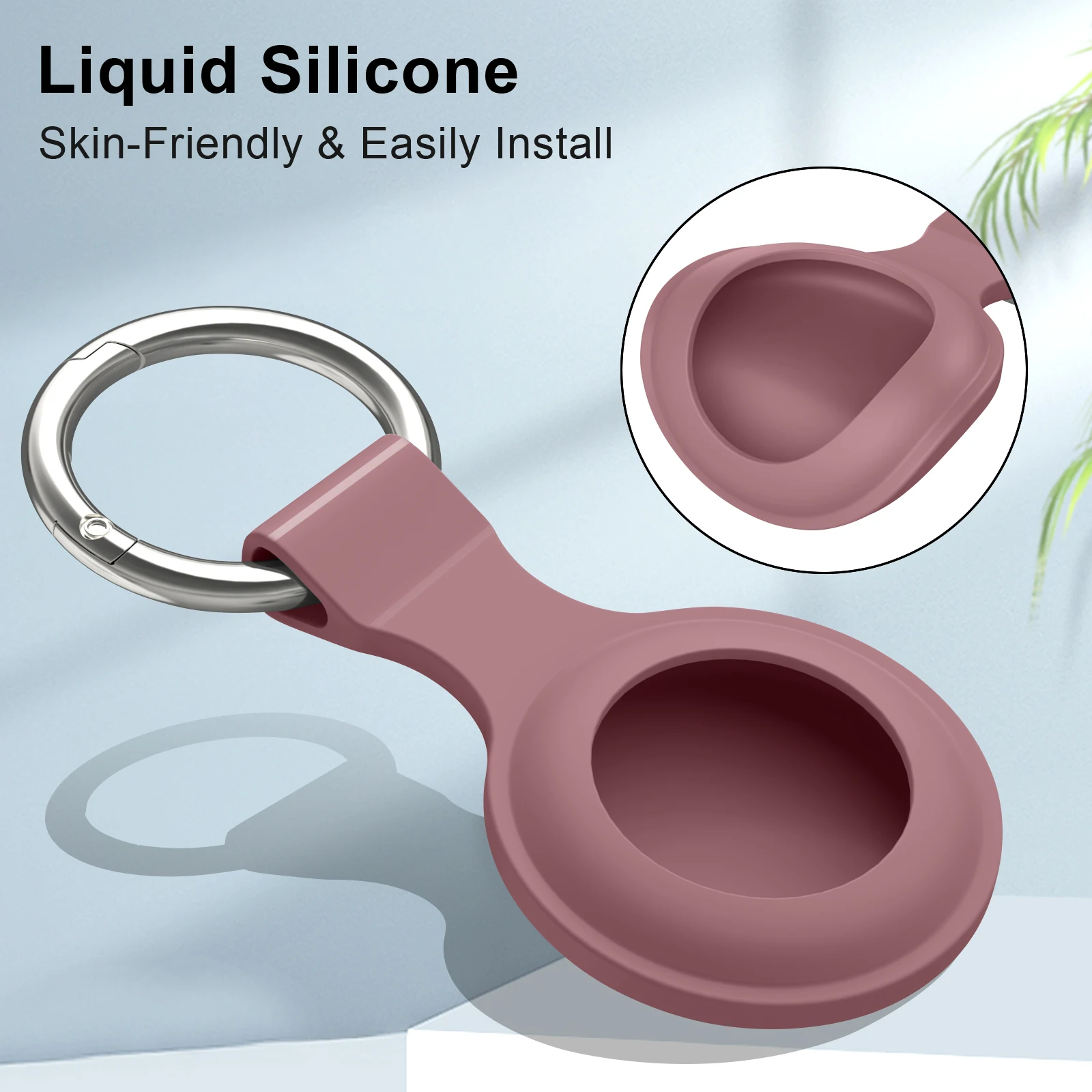 ل أبل Airtag حامل سلسلة المفاتيح غطاء من السيليكون واقية قذيفة ل AirTag المقتفي المضادة للخدش غطاء لحقيبة الأمتعة