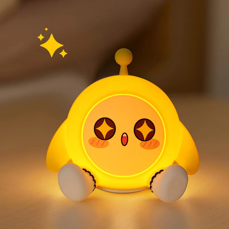 

Creativity Silicone LED Table Lamp Atmosphere Patrol Induction Light Ornaments Toys Atmosphere Cartoon Gift Night Light Fun