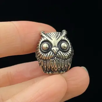 可愛貓頭鷹黃銅刀珠EDC戶外DIY傘繩編織手鍊配件掛繩吊墜傘繩手電筒掛件 6 最佳銷售 掛繩刀 - №4