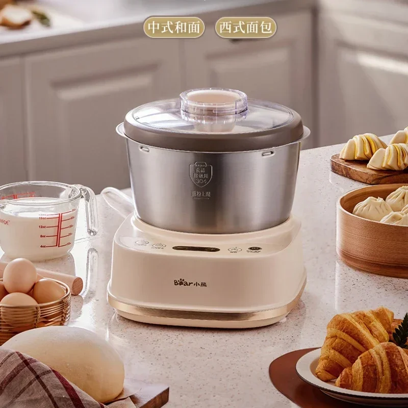 Household dough mixer. Kneading. Small. Automatic. Chef machine. Also a dough fermentation machine.