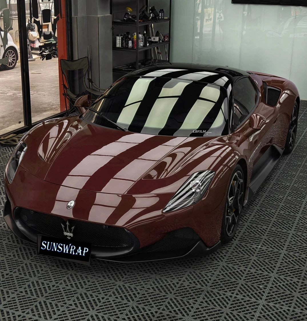 

Vibrant Ankara Red Car Vinyl Wrap High Gloss PET Film for Vehicle Styling & Customization 1.52x18m/roll