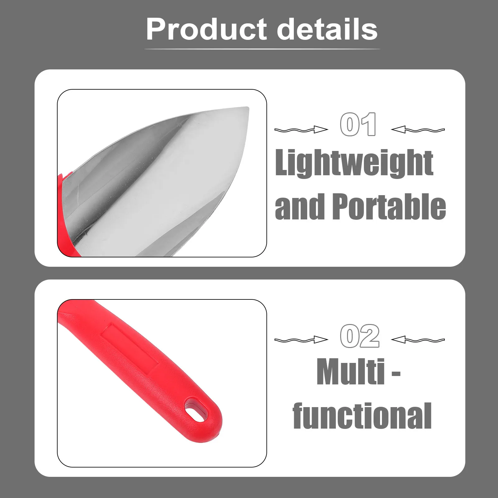 Small Stainless Steel Garden Hand Trowel for Digging Transplanting Lightweight Planting Shovel Handheld Gardening Tool
