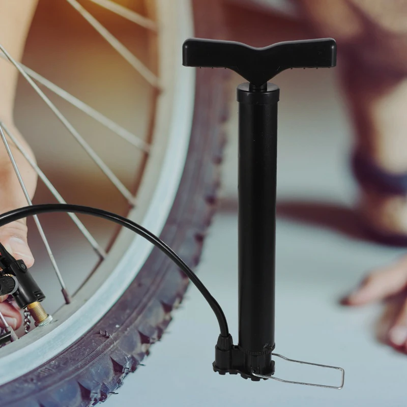 Portable Bicycle Pump Max 120 PSI Bike Manual Air Pump Balloon Tire Inflator Schrader Valve Floor Pump Cycling Accesories