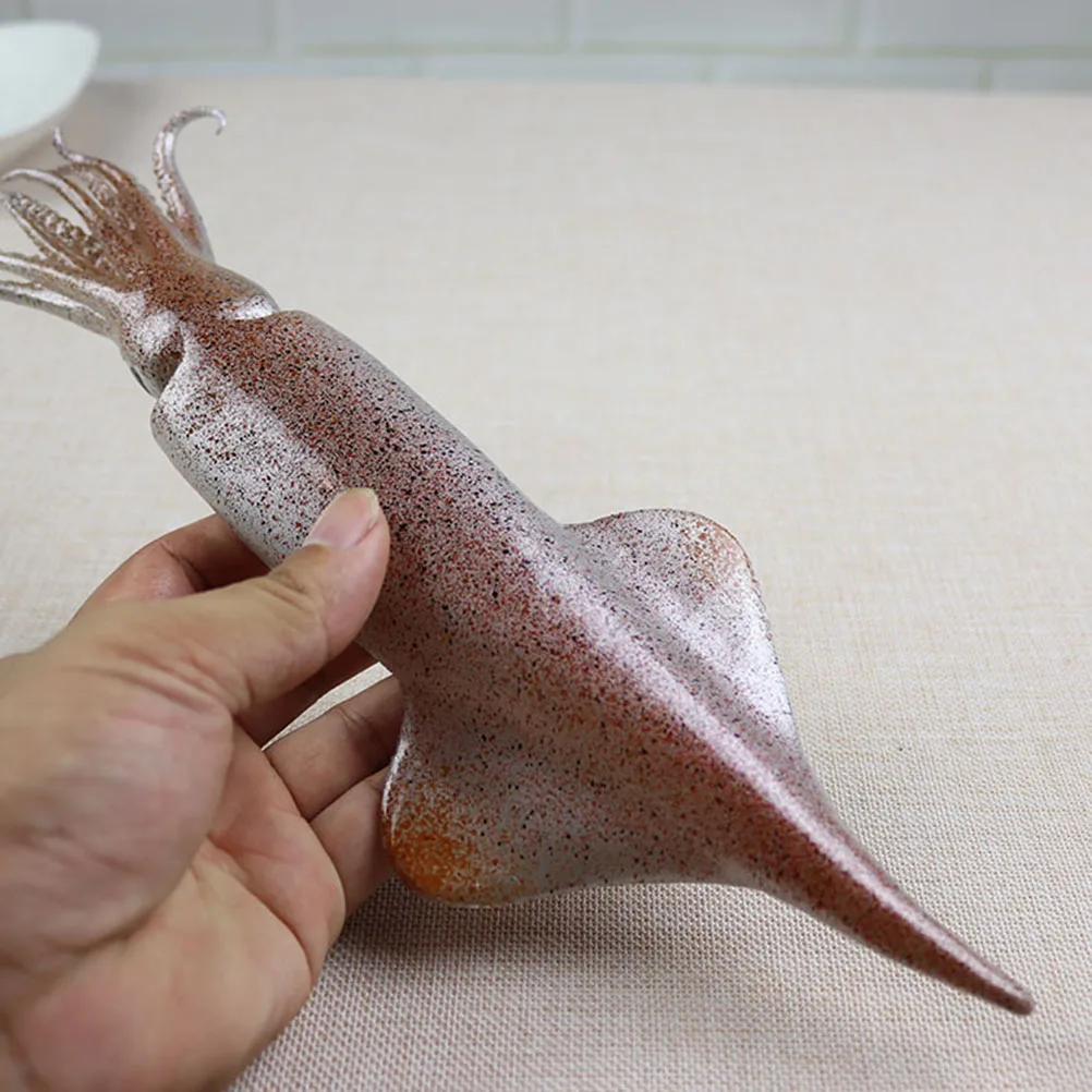 

Simulated Squid Ornaments Lifelike Display Model Cupboard Seafood for Restaurant Design