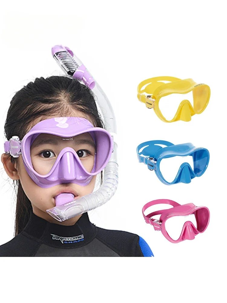 F1 Mini Kids Diving Mask Set Full Dry Snorkel Teen Snorkeling Mask Koyue Si