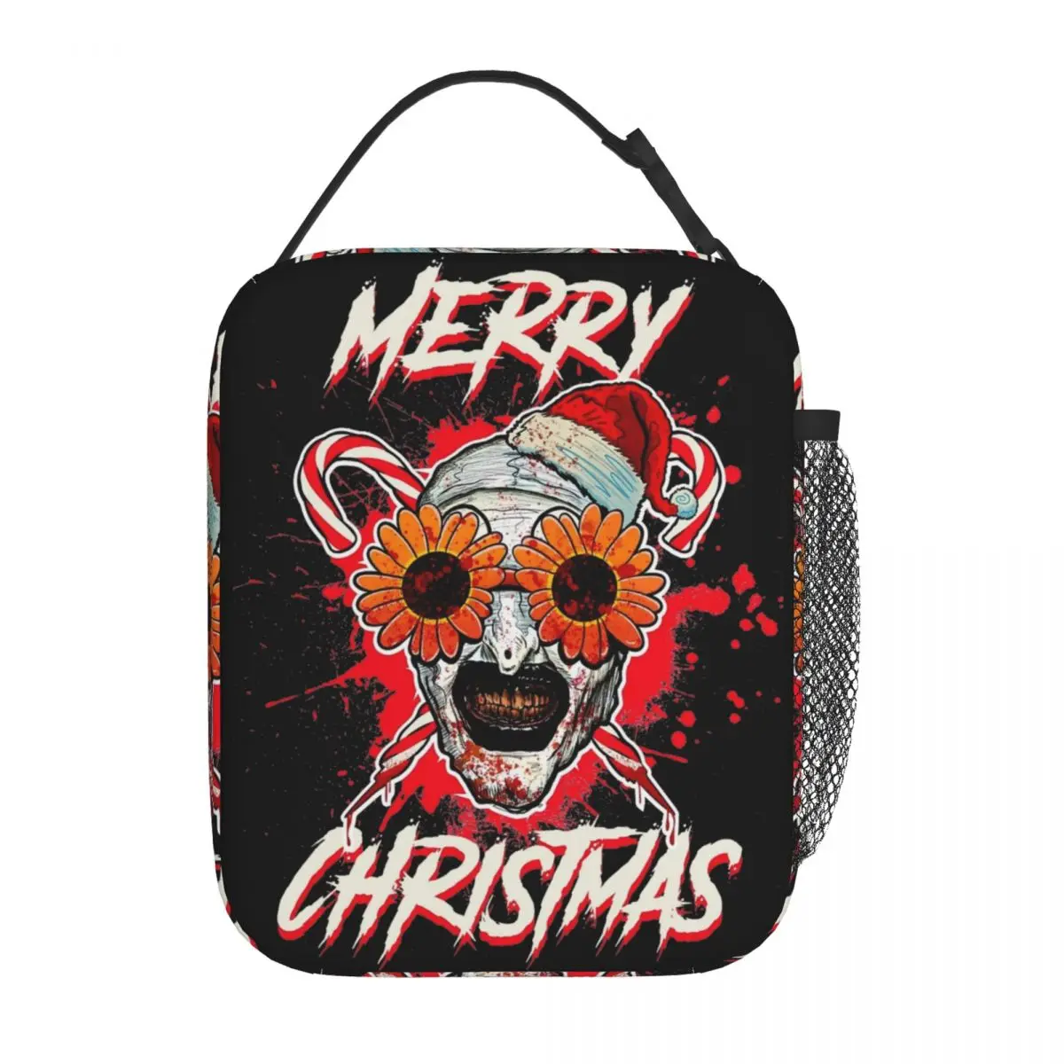 Merry Sunglasses Clown Art Terrifier Insulated Lunch Bags Cooler Bag  Meal Container High Capacity Tote Lunch Box