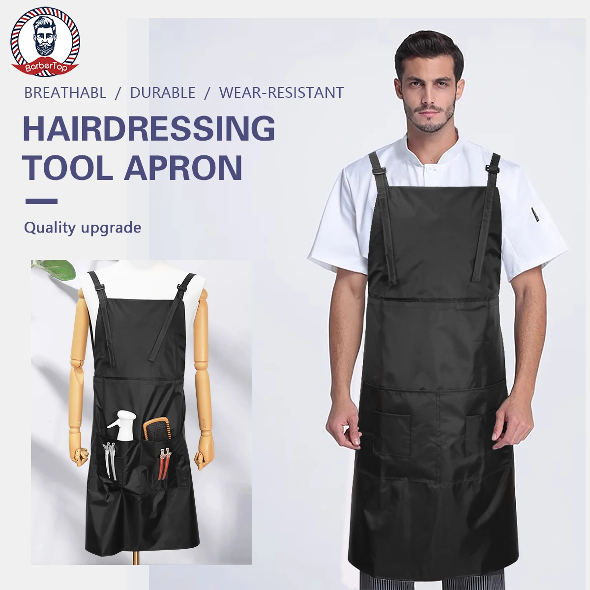 

Black Stylist Apron Waterproof Hairdressing Coloring Shampoo Haircuts Cloth Wrap Hair Salon Tool Barber Professional Apron