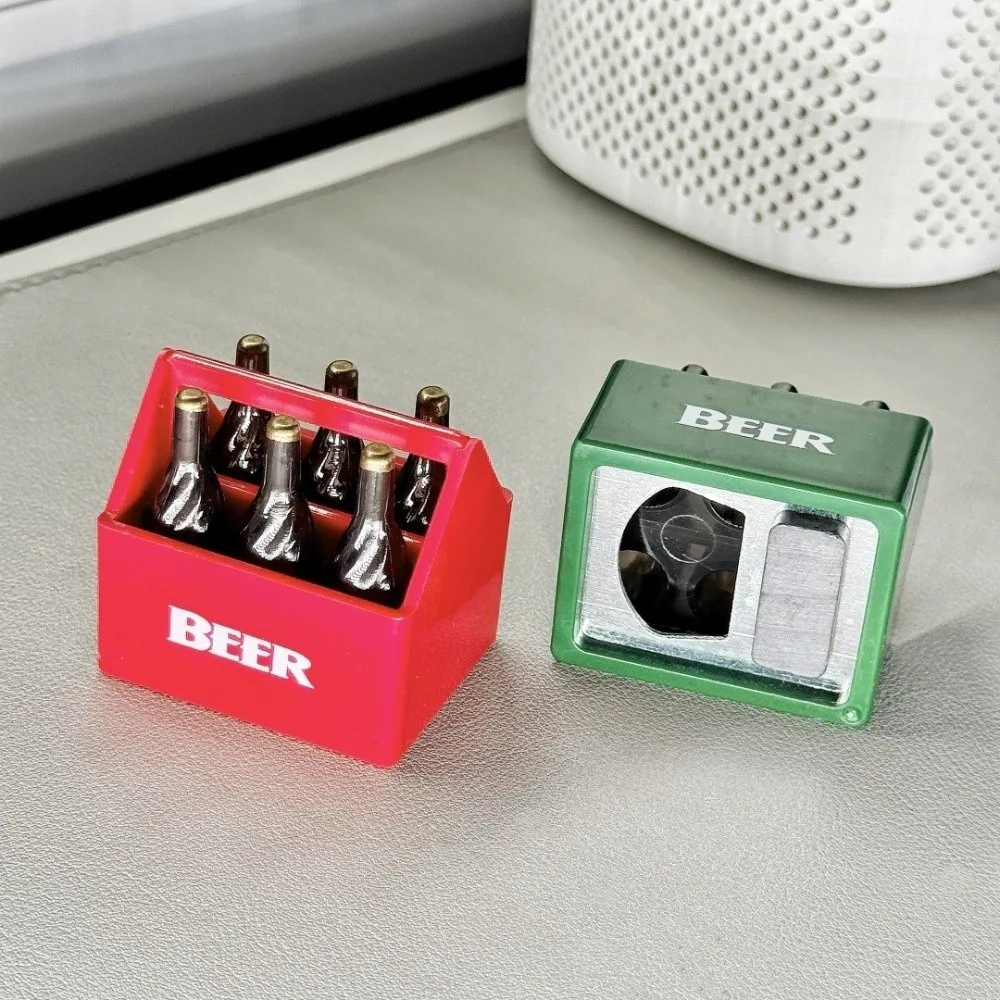 Plastic Bottle Opener Creative Portable Beer Box Shape Beverage Opener Dozen Of Beer Box Shape Magnetic Refrigerator Sticker Bar