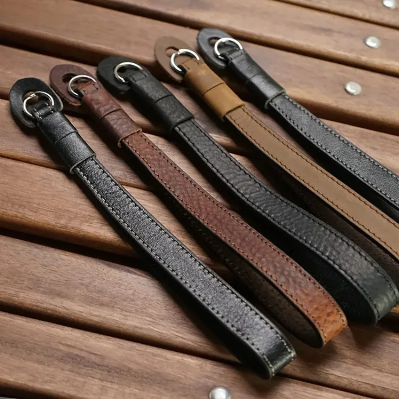 Handmade Genuine Leather Wrist Camera Strap Handle Strap Belt For Canon Nikon Sony FUJI Fujifilm Leica Pentax
