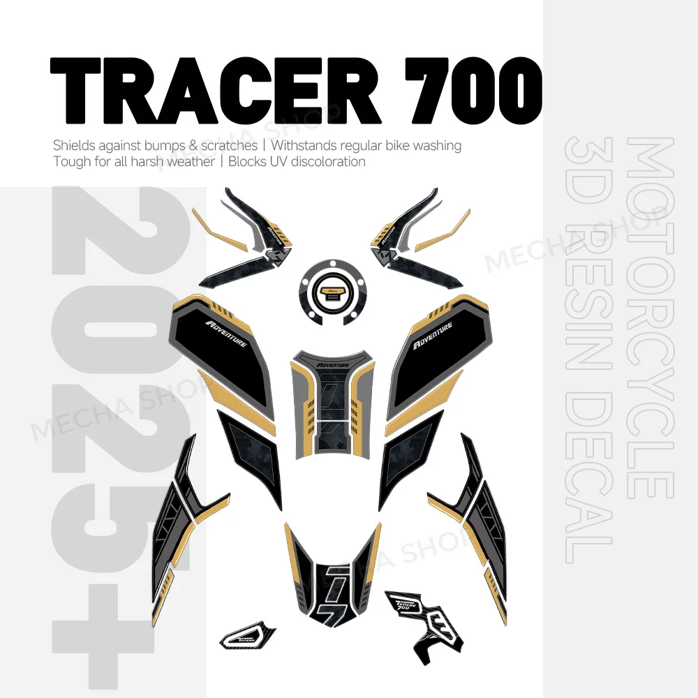 Motorcycle Protection Waterproof Scratch 3D Gel Stickers For Tenere 700 Accessories 2025 T700 2026 Complete Kit
