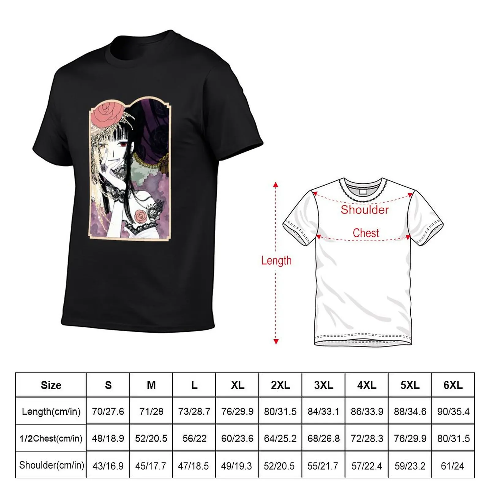 XXXHolic - Ichihara Yuuko T-shirt blacks graphics Blouse designer t shirt men