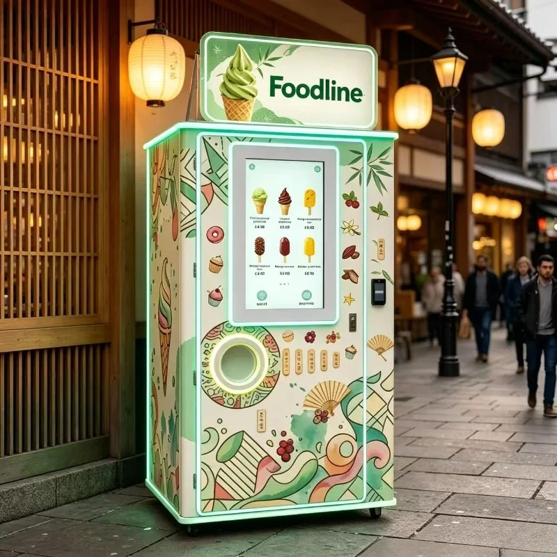 Robot Ice Cream Vending Machine Self Serve Soft Serve Ice Cream Vending Machine Freezer Vending Equipment For Sale